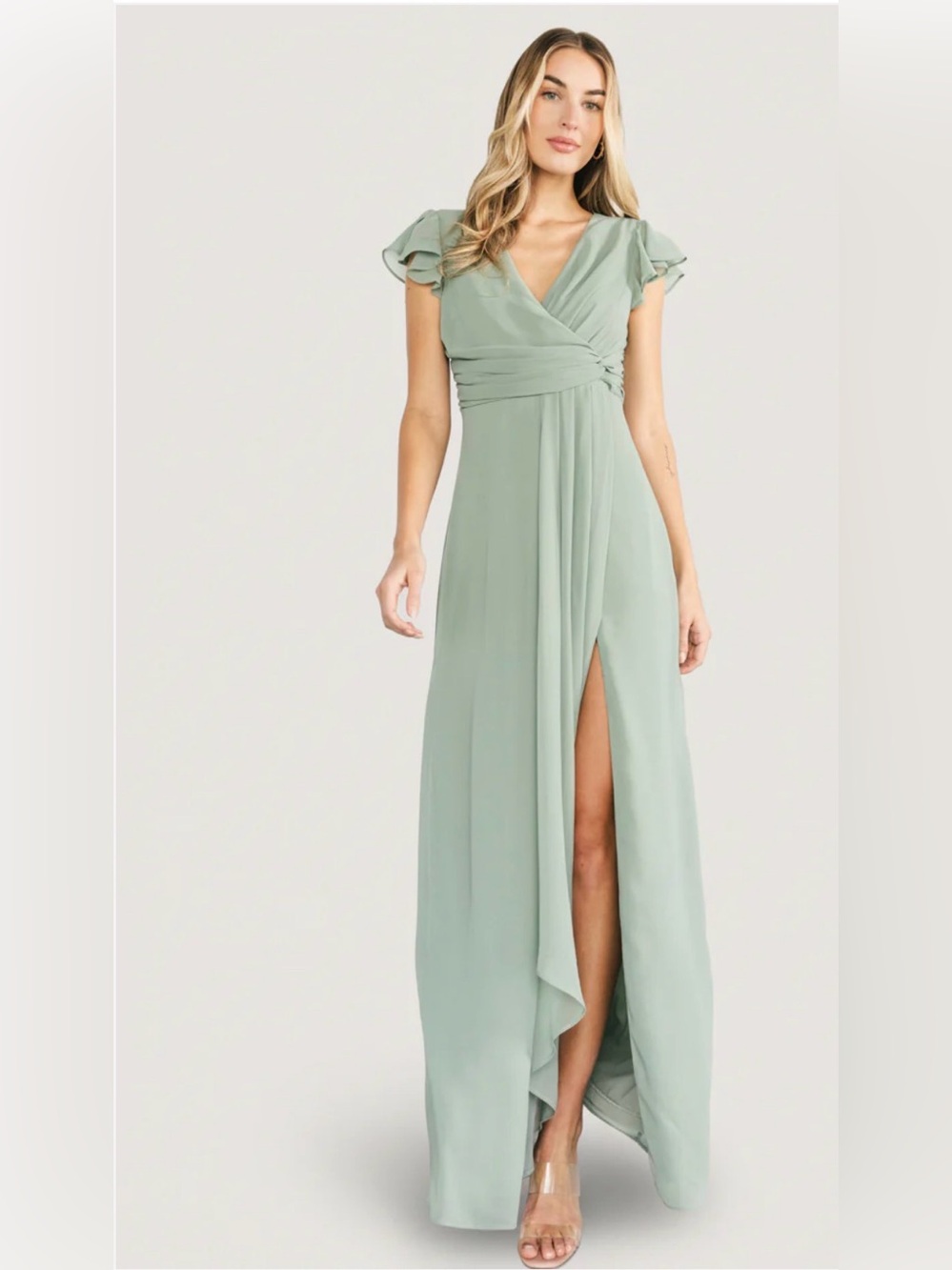 Baltic Born Jasmine Maxi Dress Dusty Green Size Large NWT